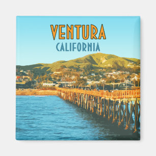 Imán Ventura Pier Beach California Vintage