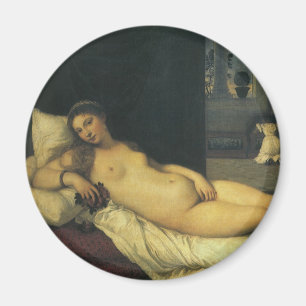 Imán Venus de Urbino por Tiziano, arte renacentista