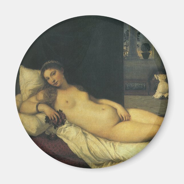 Imán Venus de Urbino por Tiziano, arte renacentista (Frente)