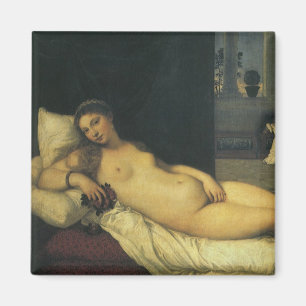 Imán Venus de Urbino por Tiziano, arte renacentista