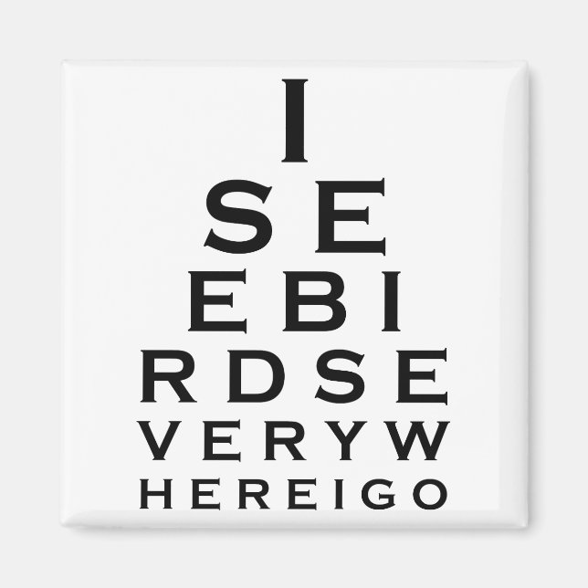 Imán Veo Aves Eyechart (Frente)