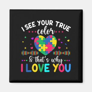 Imán Veo Tu Verdadero Color Autismo Conciencia Día De A