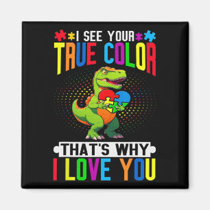 Imán Veo tu verdadero color por eso te amo autista