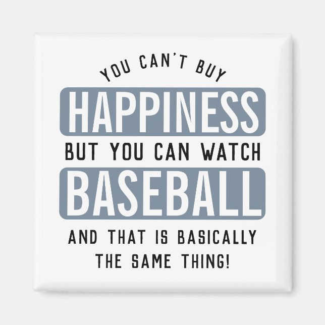Imán Ver el béisbol es felicidad es divertido el béisbo (Frente)