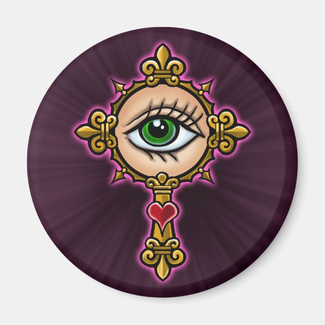 Imán Ver el diseño cruzado ocular (Frente)