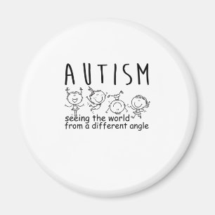 Imán Ver El Mundo En Un Ánimo De Autismo Diferente