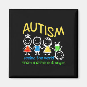Imán Ver El Mundo En Un Ánimo De Autismo Diferente