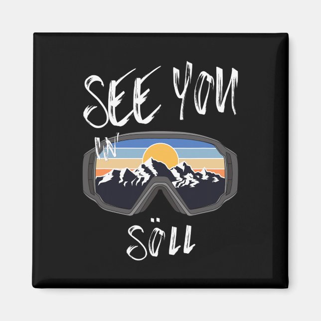 Imán Ver En Söll Tyrol Vacation Ski Goggles (Frente)