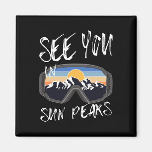 Imán Ver En Sun Peaks Vacaciones Goggles De Esquí