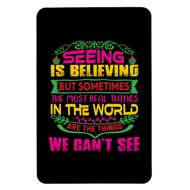 Imán Ver Regalos De Navidad Es Creyente (Vertical)