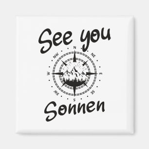 Imán Ver Senderismo Sonnen Alemania Vacation Ski Comp