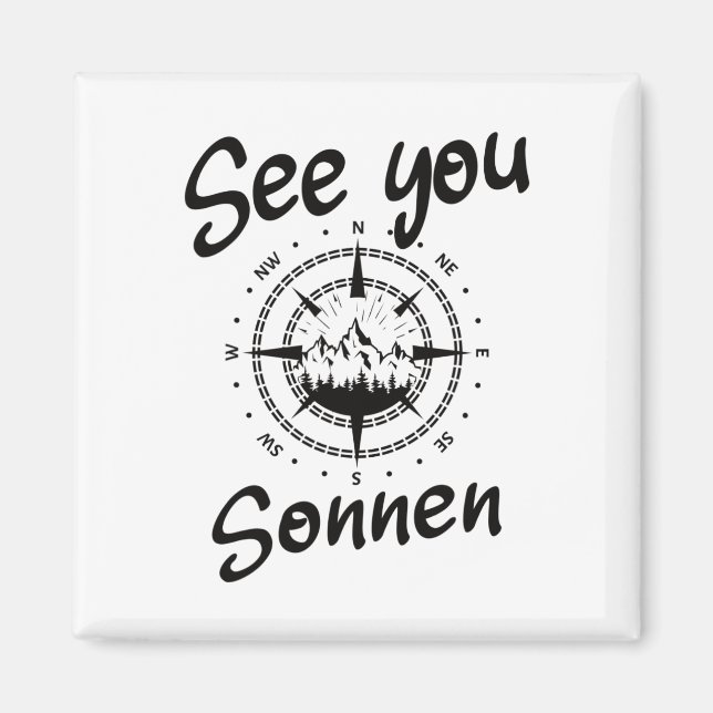 Imán Ver Senderismo Sonnen Alemania Vacation Ski Comp (Frente)