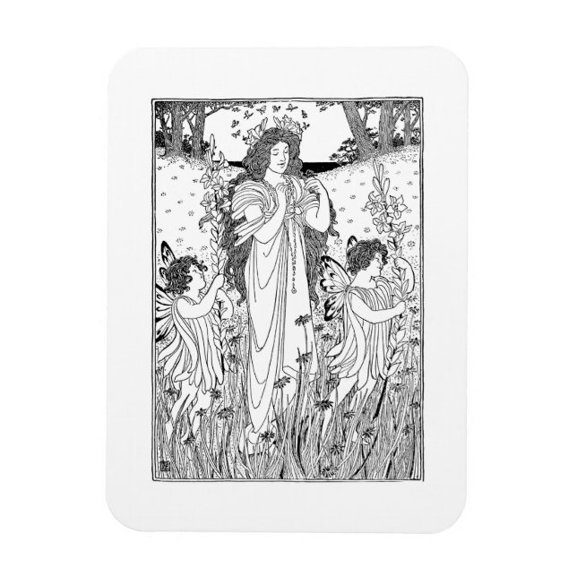 Imán Verano de la Naturaleza Madre (Vertical)