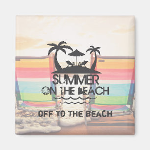 Imán Verano en la playa   Personalizado