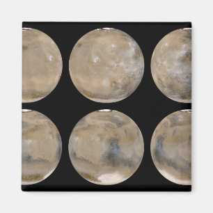 Imán Verano medio norte/invierno sur en Marte