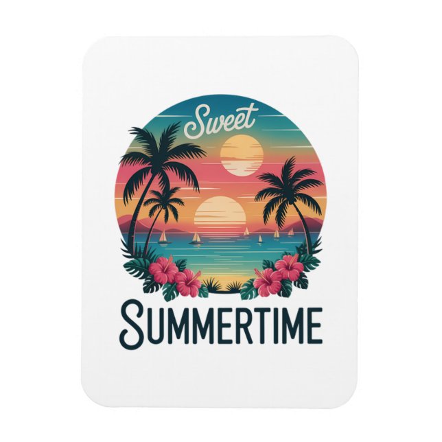 Imán Verano Viaje de Verano Playa (Vertical)