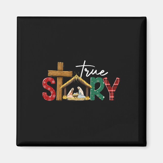 Imán Verdadera Historia Natividad Navidad Jesús Xmas Ca (Frente)