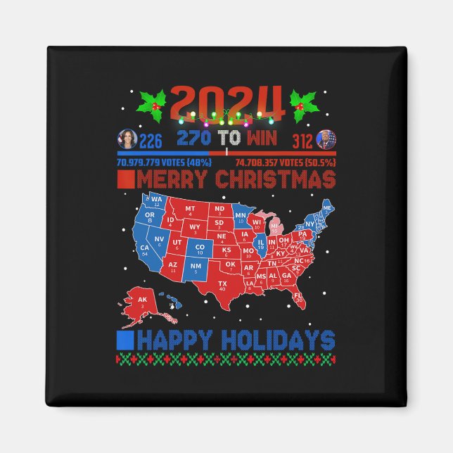 Imán Verdadera Navidad en el mapa electoral de 2024 Tru (Frente)