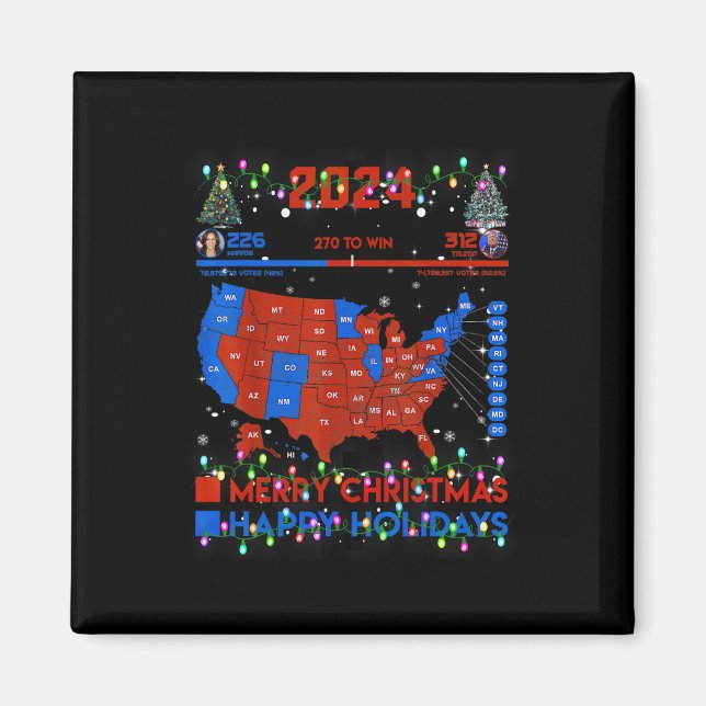 Imán Verdadera Navidad en el mapa electoral de 2024 Tru (Frente)