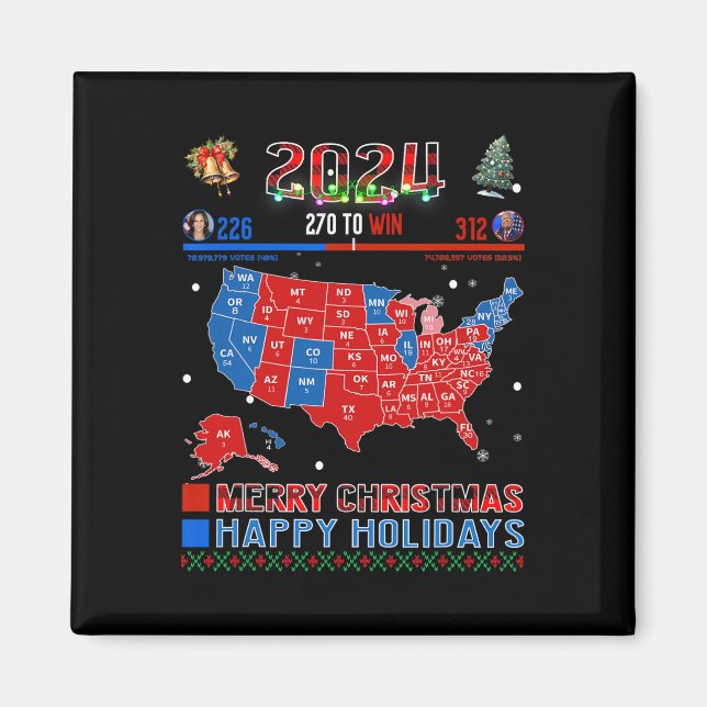 Imán Verdadera Navidad en el mapa electoral de 2024 Tru (Frente)