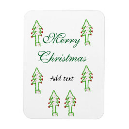 Imán Verde árbol de navidad rojo cereza alegría Navidad