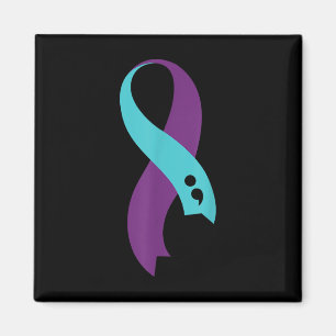 Imán Verde azulada Cinta púrpura Semicolón Prevención d