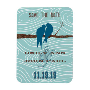 Imán Verde azulado besar amores sentados en un árbol