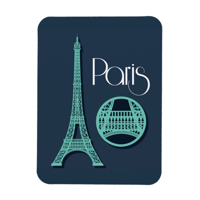 Imán Verde azulado de París (Vertical)