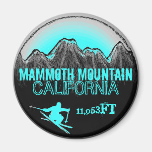 Imán verde azulado del esquí de Mammoth Mountain