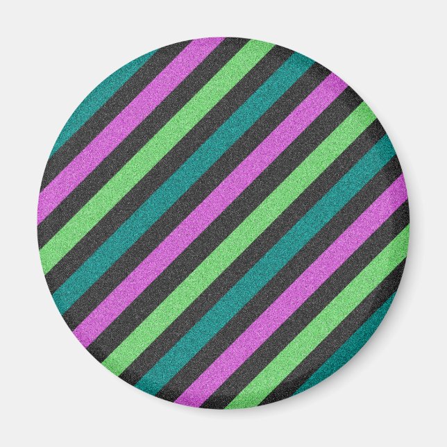 Imán Verde azulado, verde animo, Purpurina rosado calie (Frente)