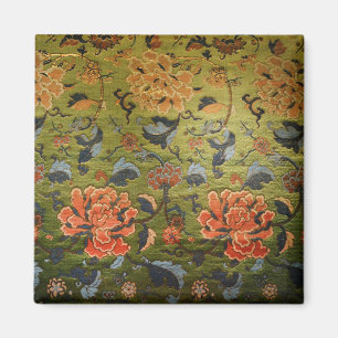 Imán Verde brocado chino