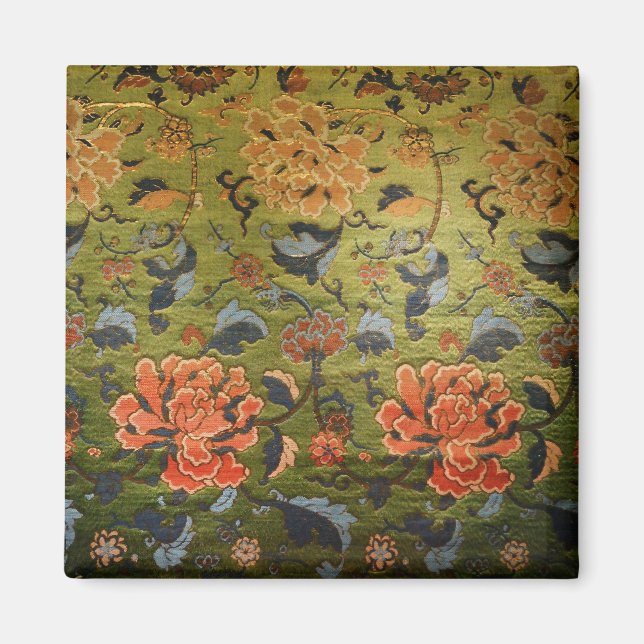 Imán Verde brocado chino (Frente)