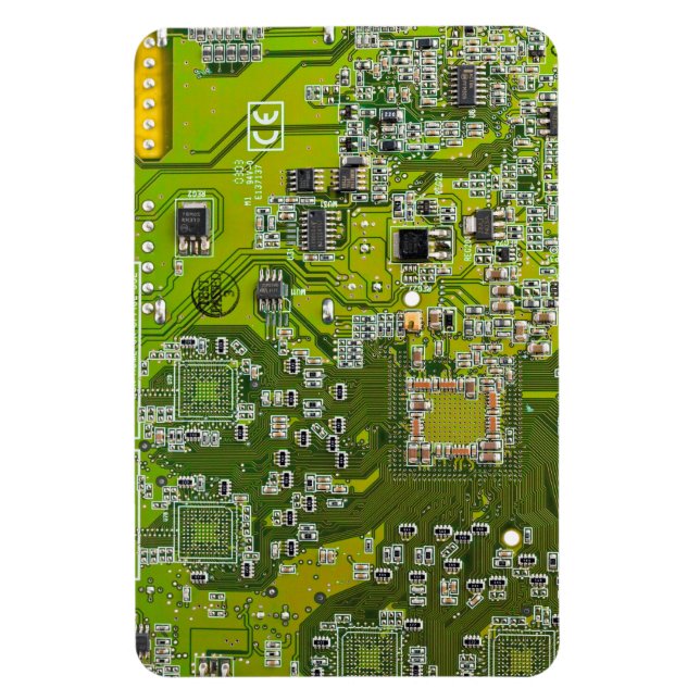 Imán Verde claro de la placa de circuito geek del orden (Vertical)
