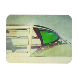 Imán Verde de cabina de avión antiguo