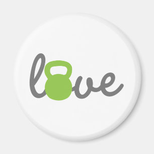 Imán Verde de Kettlebell del amor