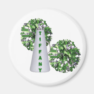 Imán verde de la animadora