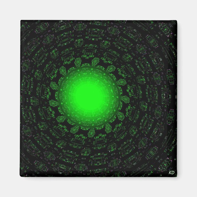Imán verde de la estrella (Frente)