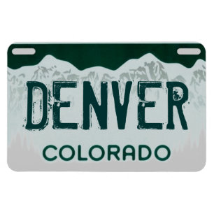 Imán verde de la placa de Denver Colorado