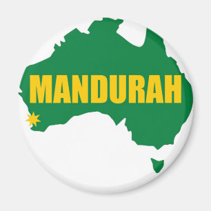 Imán Verde de Mandurah y mapa del oro
