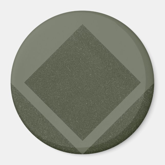 Imán Verde de Musgo de Borde de Diamante (Frente)