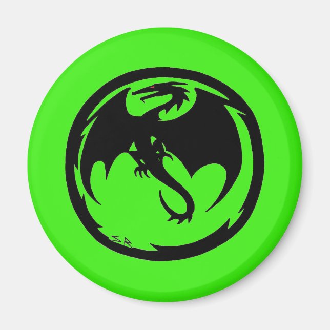 Imán verde del dragón negro (Frente)