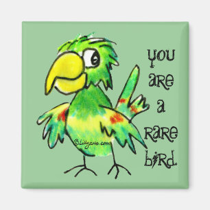 Imán verde del loro