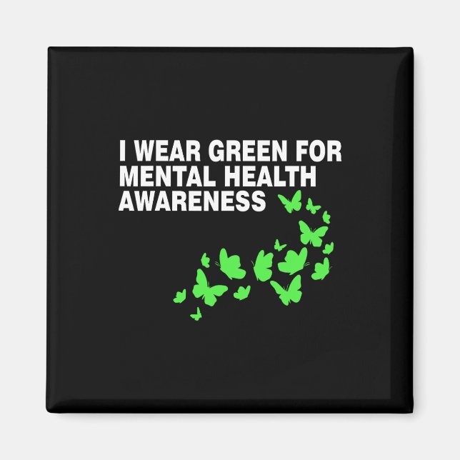 Imán Verde En Mayo Mes De Concienciación Sobre La Salud (Frente)