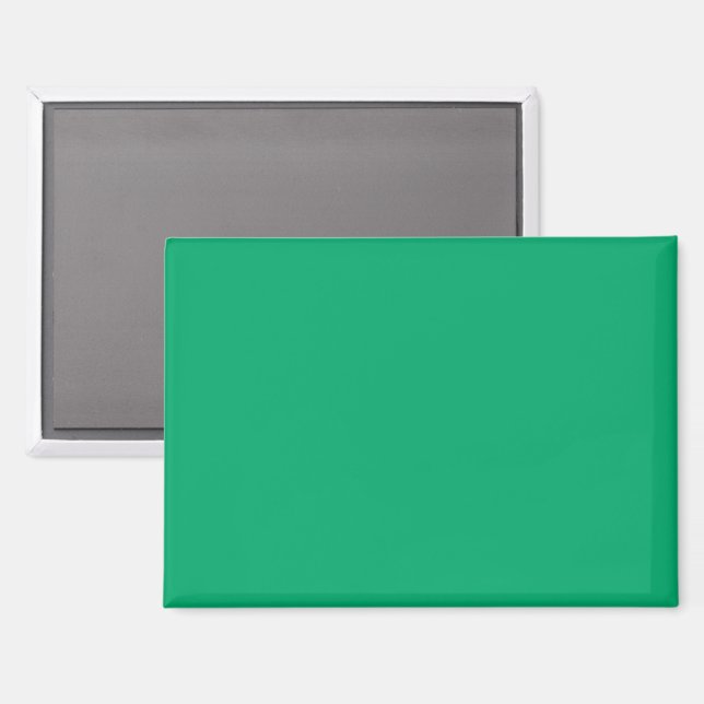 Imán verde esmeralda personalizado (Anverso/Reverso)