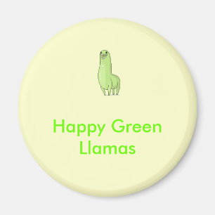 imán verde feliz de las llamas
