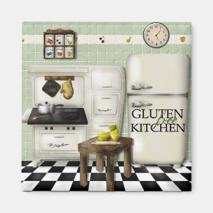 Imán Verde libre de la cocina del gluten