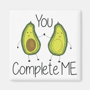 Imán Verde Me Completas Personalizado Aguacate Amigos