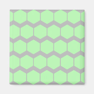 Imán Verde menta y gris, modelo geométrico retro