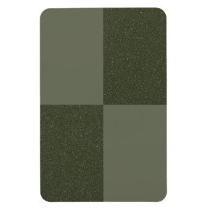 Imán Verde Modern Checker Moss – Personalizable