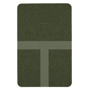 Imán Verde Musgo de Cuadrícula Moderna – Personali